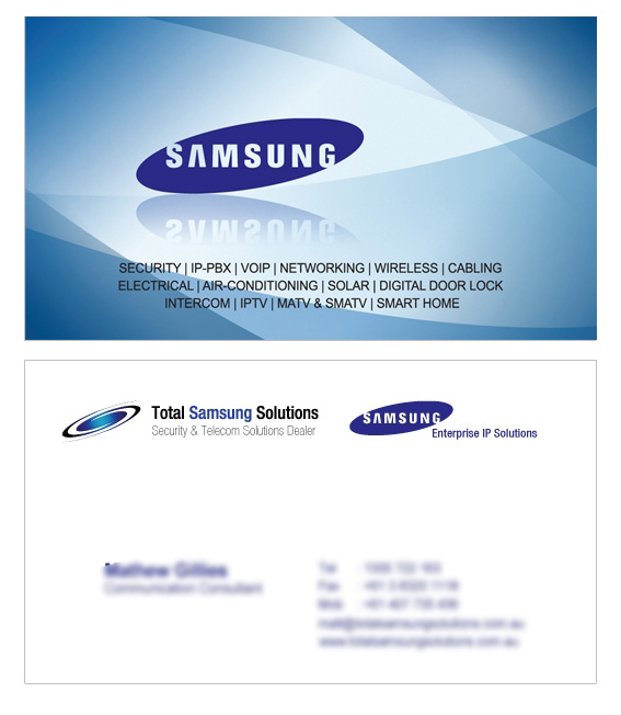 Total Samsung Solutions Business Card designed by SH Designs