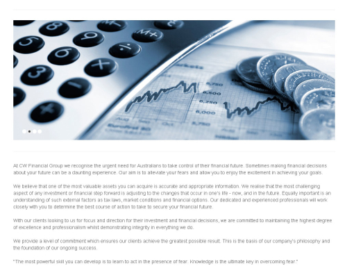 CW Financial Group Website Design